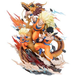 DBZ Goku Gohan Goten Dragon Fist Action Figure 35 cm Premium PVC Anime Collectible Statue for Home & Desk Decor