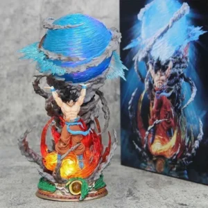 Dragon Ball Z Goku Spirit Bomb LED Action Figure 25 cm Premium PVC Anime Collectible Statue with Light Effect for Home, Office & Shelf Decor