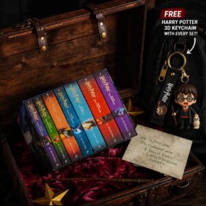 Harry Potter Complete Collection Box Set (Books 1–7) with FREE Harry Potter 3D Silicone Keychain