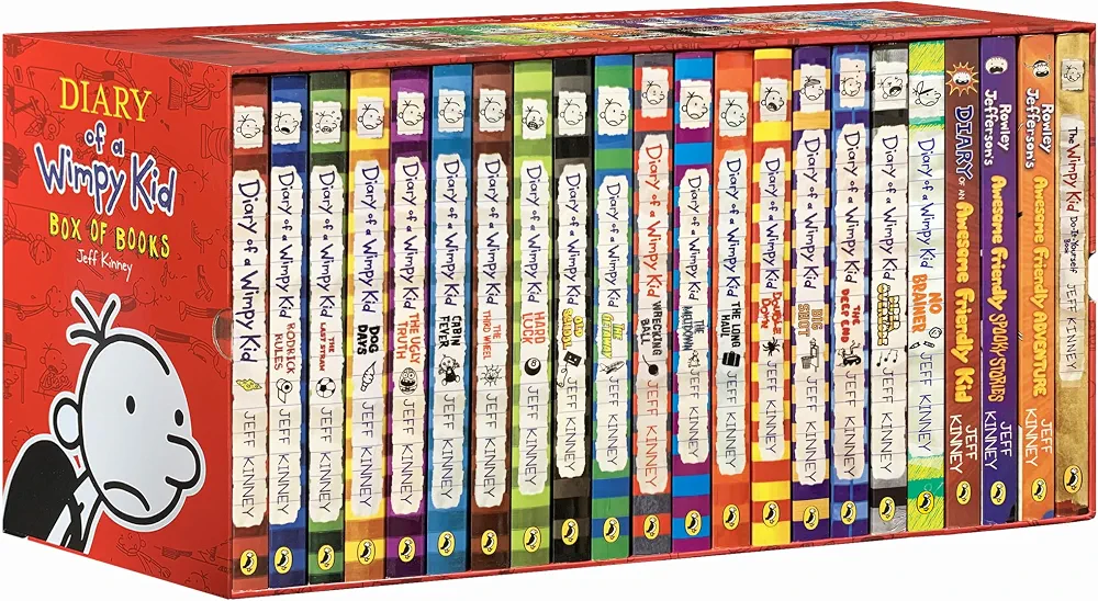 A Library of a Wimpy Kid 1-22 Boxed Set for Kids, Paperback Edition